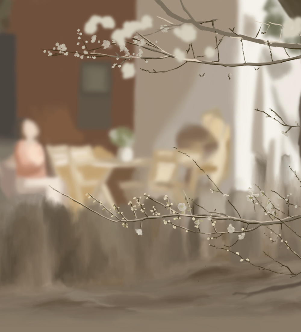 Pause au jardin, procreate